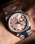 Rolex Daydate Salmon Dial White Gold 18039